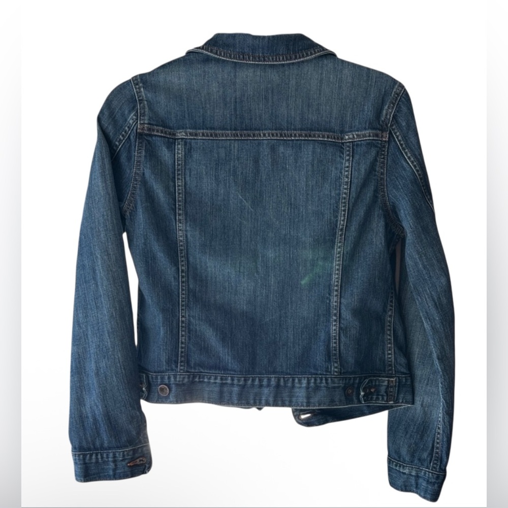 L.L. Bean Blue Denim Jean Jacket Women's XS EUC Stretch Western Cowgirl Boho - Picture 2 of 11